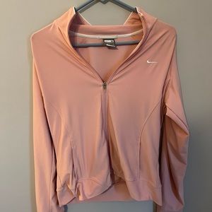 Vintage pink nike dri fit zip up jacket